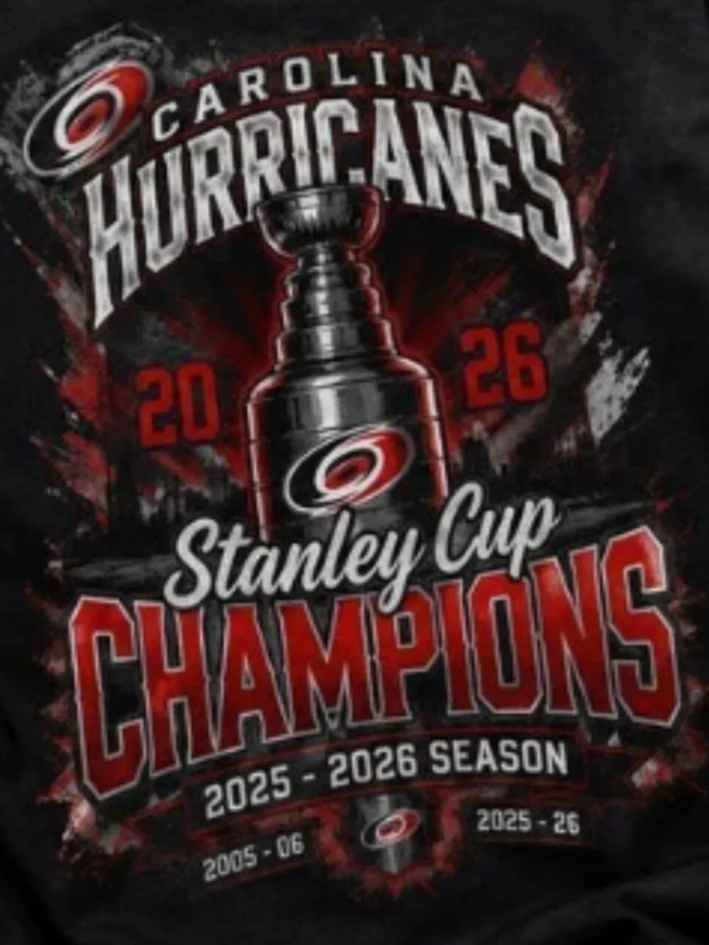 Carolina Hurricanes 2026 Stanley Cup Champions Graphic T-Shirt